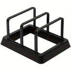 3-in-1 Kitchen Organizer Rack:Space-Saving Drying Storage Tray for Pots,Pans,Lids & Cutting Boards- Durable Countertop Organizer