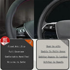 Car Steering Wheel Braid Cover Carbon Fiber Leather For Volkswagen VW Golf 7 Mk7 New Polo Jetta B8 Avant Car Interior