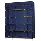 5 Layer 12 Compartment Non woven Fabric Wardrobe Portable Closet Navy