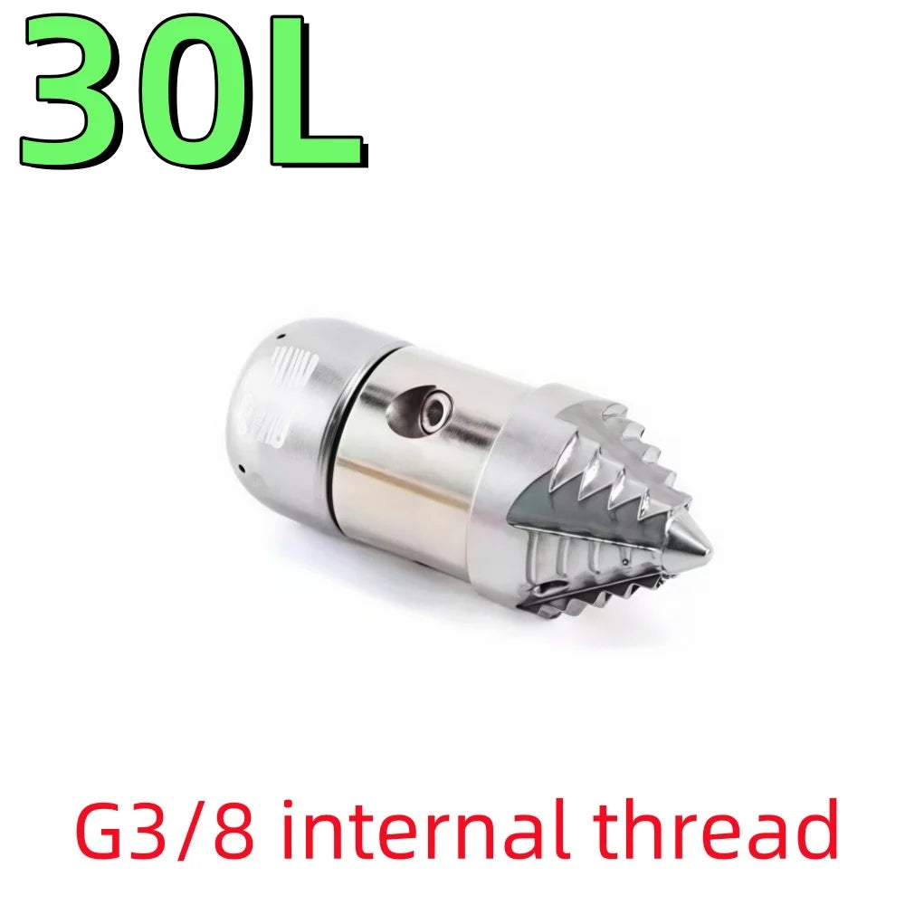 G3/8 Internal Thread Sewer Cleaning Nozzle Pipeline Dredging Tool High Pressure Cleaning Machine Nozzle Stainless steel Material