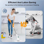 USB Electric Rotary Scrubber Cleaning Brush With LED Night Light Rotatable Household Brush Washing Kitchen Bathroom Windows