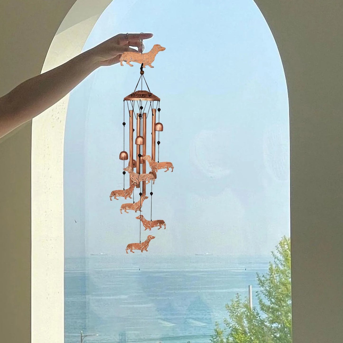 Wind Chimes Memorial Housewarming Wind Chimes For Outside Metal Wind Chimes Dog Gifts For Women/Men Wind Chime Memorial Mom