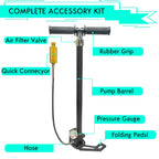 NUOGE 4 Stage 30mpa 4500Psi  PCP Hand Pump  High Pressure Operated HPA Tank Hunting Car Bicycle