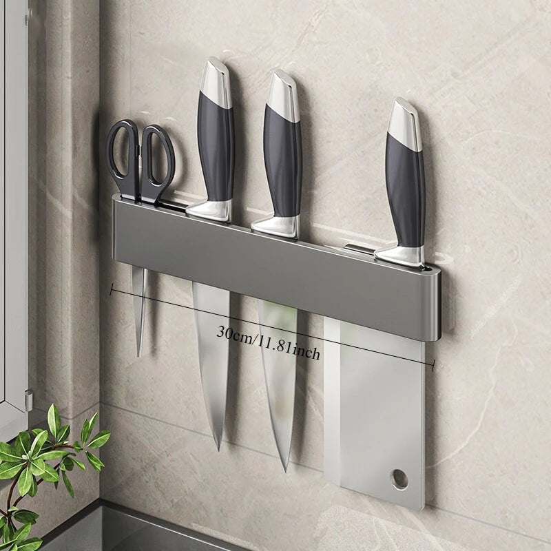 Kitchen Multi-Functional Storage Rack，Knife Holder Wall-Mounted Simple Knife Holder Storage Kitchen Knife Knife Inserting
