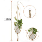 Handmade Macrame Plant Hanger Basket Flower Pot Balcony Hanging Decoration Knotted Lifting Rope Bohemian Style Home Garden Decor