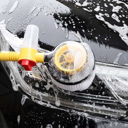 Car Cleaning Brush Long Handle High Pressure Washer Adjustable Spray Foam Rotating Brush 360 Degree Chenille Auto Cleaning Tools