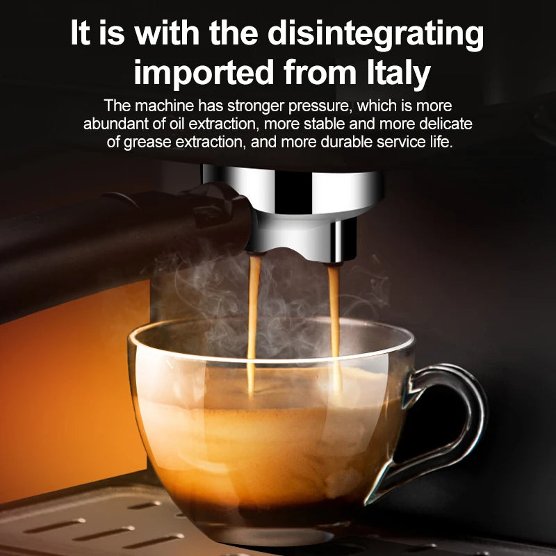 Semi-automatic espresso machine 20Bar high pressure extractor 3-in-1 coffee machine with milk froster cappuccino or latte