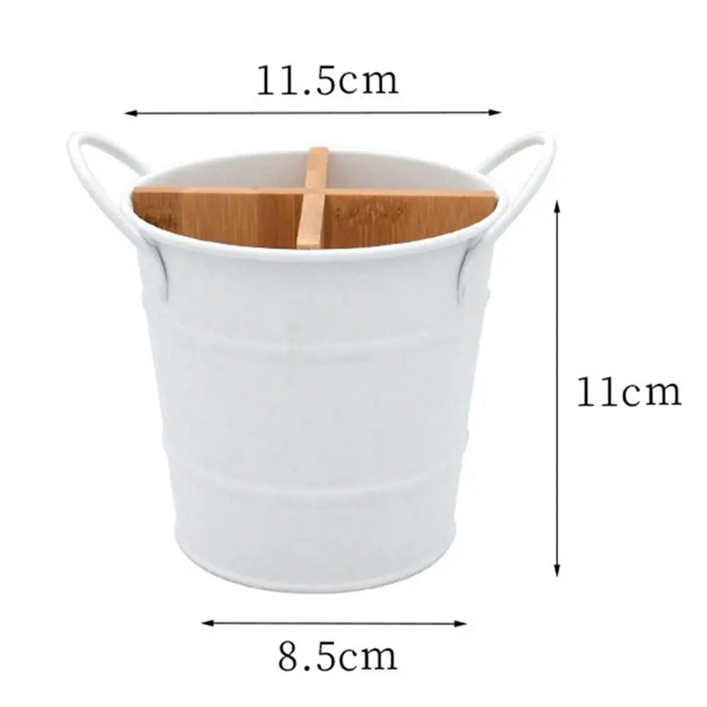 Kitchenware Cooking Tool Kitchen Storage Bucket Spoon Stand Bamboo Tableware Holder Cutlery Organizer Chopstick Holder