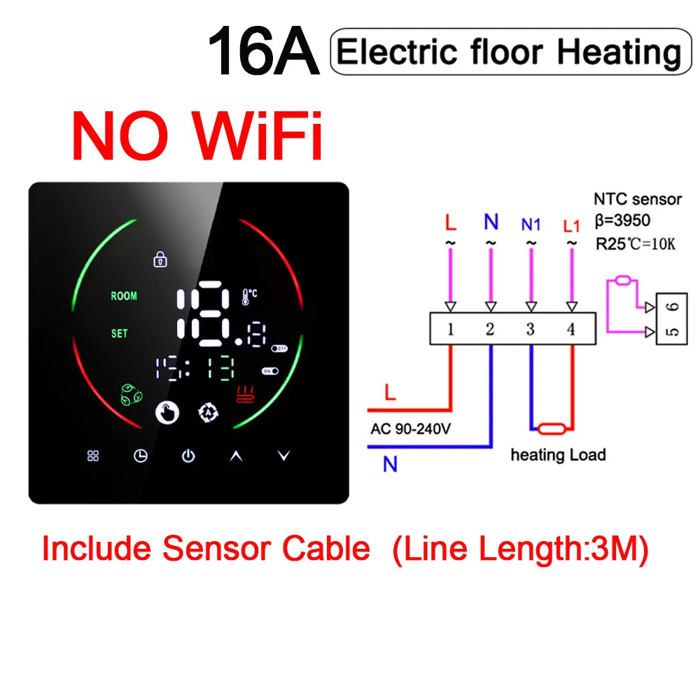 Tuya Smart Home Thermoregulator WIFI Warm Floor Thermostat for Electric Heating Temperature Controller Gas Boiler TRV