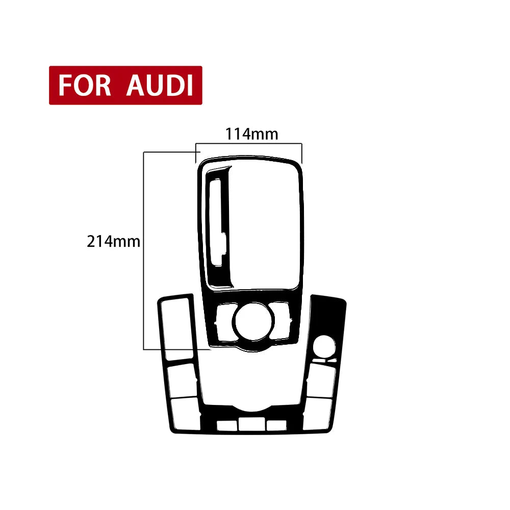 For Audi A6 S6 C6 2005-2011 Piano Black Centre Gear Shift transmission Panel Cover Car inside Trim Accessories Sticker