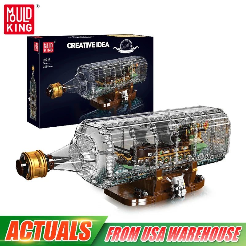 Mould King 10067 Pirate Ship Building Block - Flying Dutchman in Bottle Set Kids Gift | AlluCanFind