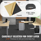 VEVOR Carpet Tiles Peel & Stick Self Adhesive Carpet Floor Tile Soft Padded Carpet Tiles for Bedroom Living Room Indoor Outdoor
