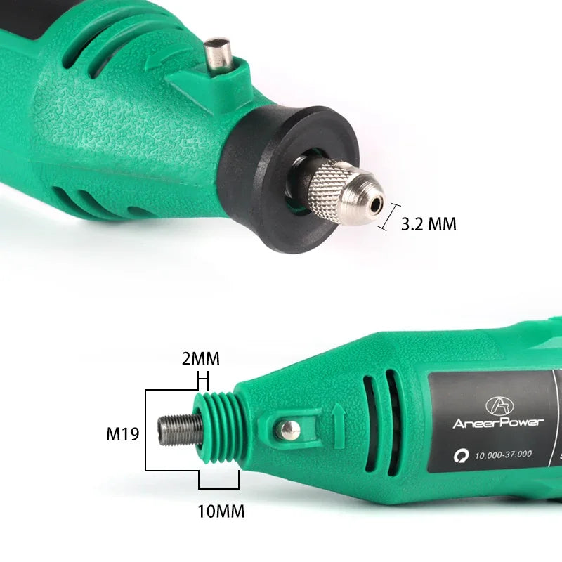 180W Mini Grinder Dremel Electric Drill Rotary Tool 5 Variable Speed Engraving Pen Diy Drill For Grinding Polishing Rust Removal