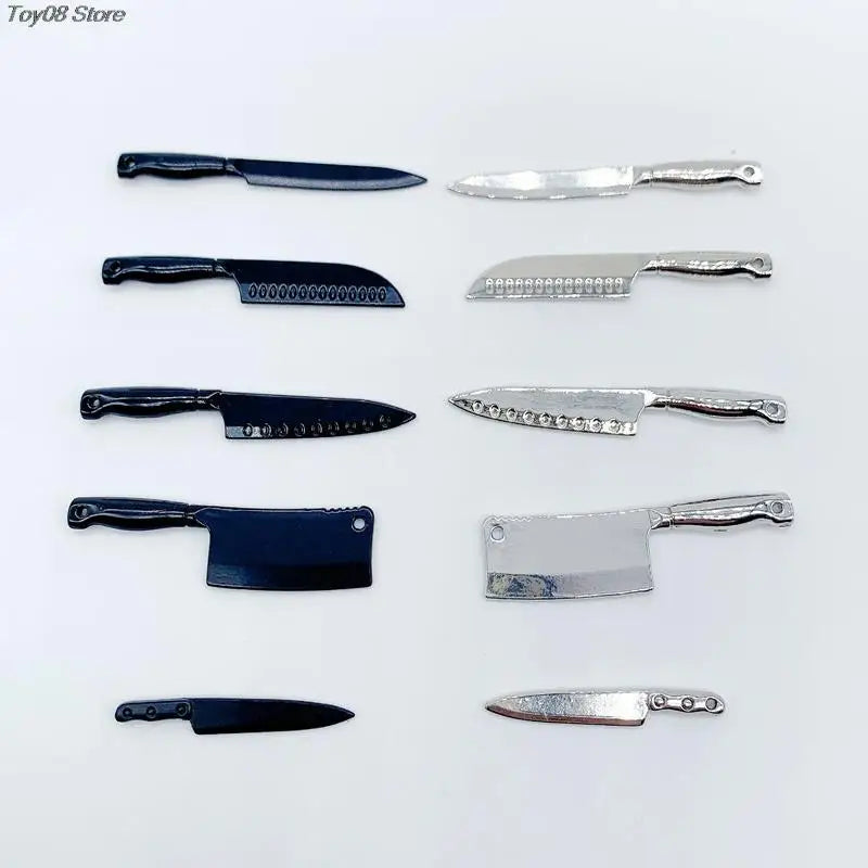 1 Set Doll House Mini Kitchen Knife Cooking Utensils Model for Dollhouse Kitchen Furniture Decoration Accessories Toy