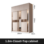 Sliding Door WardrobeNordic Modern Home Furniture Bedroom Desk Dresser In One Combination Light Luxury Corner Wardrobe furniture