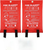 Emergency Fire Blanket Fiberglass Flame Retardant Suppression Blanket for Home Kitchen Safety Survival Cover