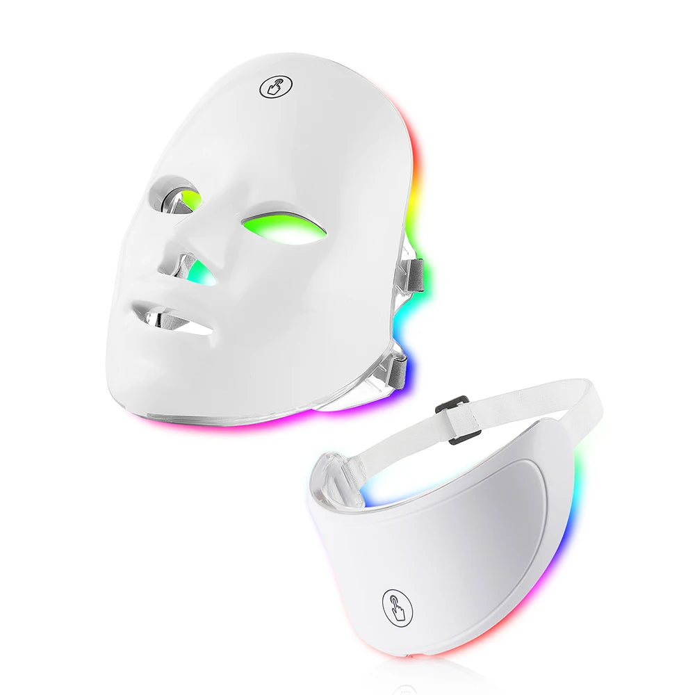 7-Color LED Face & Neck Light Therapy Mask | AlluCanFind