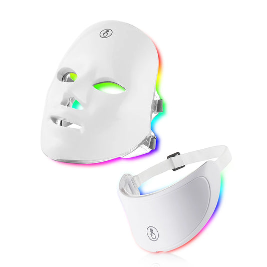 7-Color LED Face & Neck Light Therapy Mask | AlluCanFind