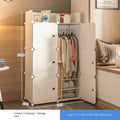 Simple Wardrobe Clothes Folding Cabinets Dressers Cube Storage Locker Plastic Collapsible Dustproof Home Bedroom Furniture