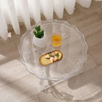 Furniture Nordic, Coffee Table, Simple, Home, Small Round Table, Balcony, Designer, Acrylic, Transparent, Round, Living Room, Co