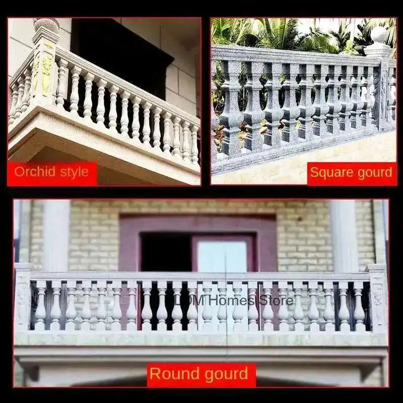 Home Garden Balcony Guardrail Vase Column Roman Column Molds Modern Cement Railing Building Mold European Villa Fence Handrail