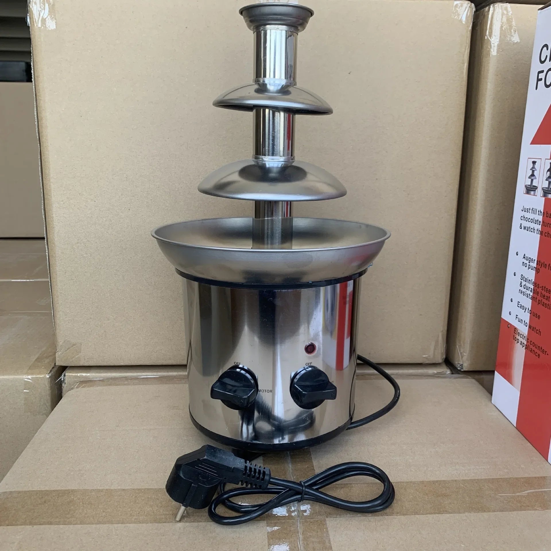 Chocolate Machine 1PC Three Layer Stainless Steel Chocolate Fountain Chocolate Fountain Home Party Buffet DIY