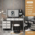 Luxury Dressing Table Comfortable Vanity Makeup Desk LED Large Mirror Drawer for Bedroom Wood Furniture Chest of Drawers Home