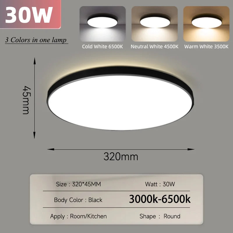 Smart LED Ceiling Light with Remote Control