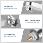 Electric Instant Heater Faucet Tankless Hot Water Heater Tap , Electric Hot Water Tap, LCD Temperature Display, 360 ° Mixed