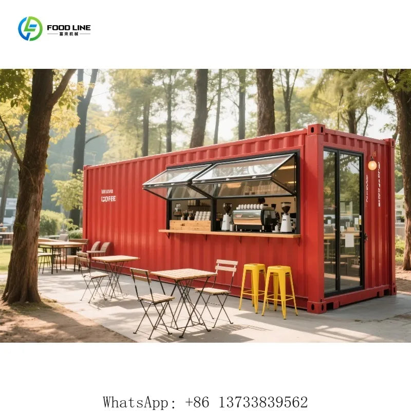 Customized Outdoor Kitchen Color Container Prefabricated Mobile Store Modular Complete Transport Container House