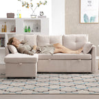 LVHOM Functional Modular Sofa (L-Shaped) With a Reversible Chaise Longue and Extra-Large Storage Space.