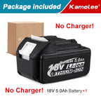 Kamolee 18V 6000mAh Li-ion Battery BL1860 Hand drill Battery Power tools Support Kamolee tools