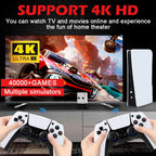 NEW GB5 Video Game Console 64GB/128GB 40000 Free Games HD TV Game Box 5 Two Gamepads For PS1/PPSPP/MAME Arcade Gaming Stick