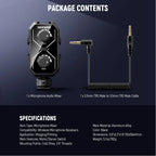 NEEWER MM02 Dual Channel Microphone Audio Mixer Adapter with 3.5mm TRS Cable Stereo/Mono Switch Cold Shoe Mounts for DSLR Phone