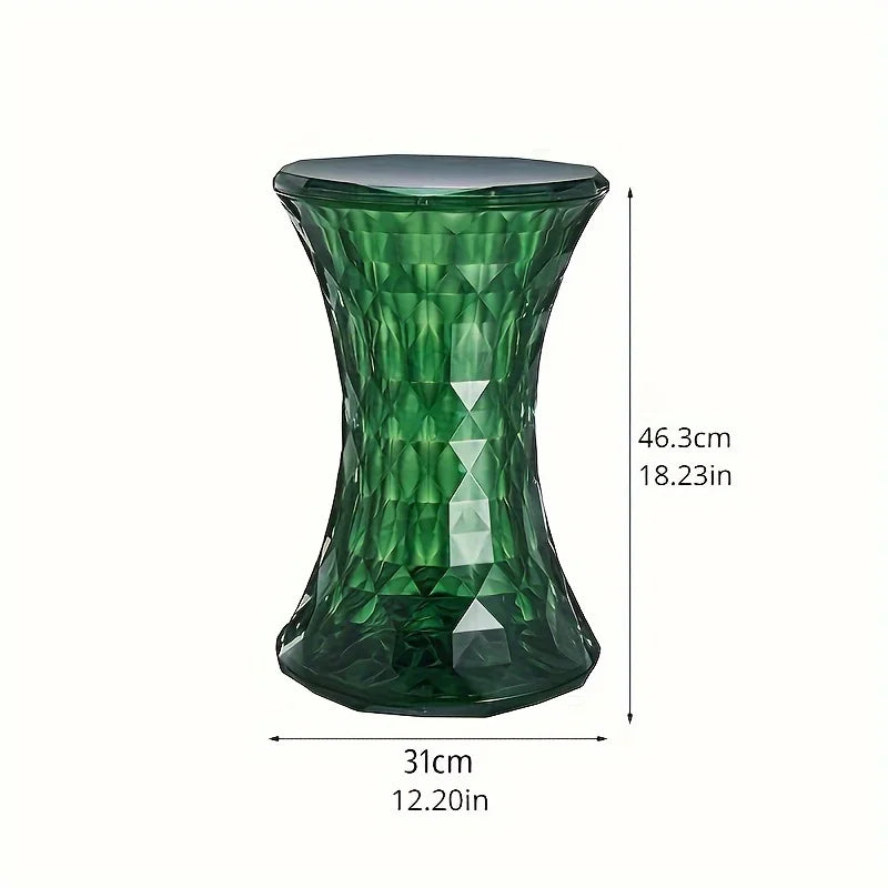 Storage Stool - Luxurious Acrylic Transparent Stool - Multi-purpose Bathroom Stool & Living Room Stool