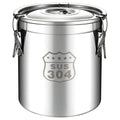 6L 304 Stainless Steel Airtight Canister with Seal Lid Food Oil Sugar Milk Storage Bucket with Handles for Kitchen Restaurants