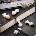 Cute Ceramic Japanese Groceries Crafts Kittens Ceramic Chopstick Racks Household Trinkets Kittens Rich Cat Lucky Cat