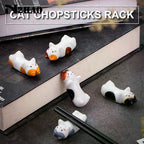 Cute Ceramic Japanese Groceries Crafts Kittens Ceramic Chopstick Racks Household Trinkets Kittens Rich Cat Lucky Cat