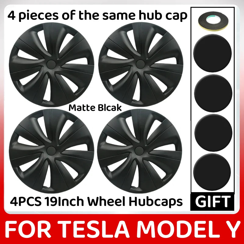 4PCS Hubcap 19Inch Wheel Caps Performance Original Car Replacement Wheel Cover Full Rim Cover For Tesla Model Y 2023 Accessories