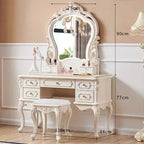 Kids Baby Wedding Dresser Table Men Beige Legs Make Up Storage Dressing Table White Drawers Penteadeiras De Maquiagem Funiture