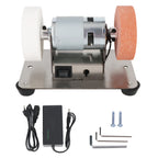 Micro Coarse and Fine Polishing Grinder Motor Double Grinder MachineArtifact Table Mini Electric Grinding Wheel Grindig Stone