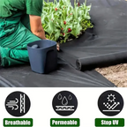 1 Roll Garden Landscape Fabric Weed Barrier Heavy DutyDriveway Gardening Mat Polypropylene Ground Cover FlowerVegetable Raised B