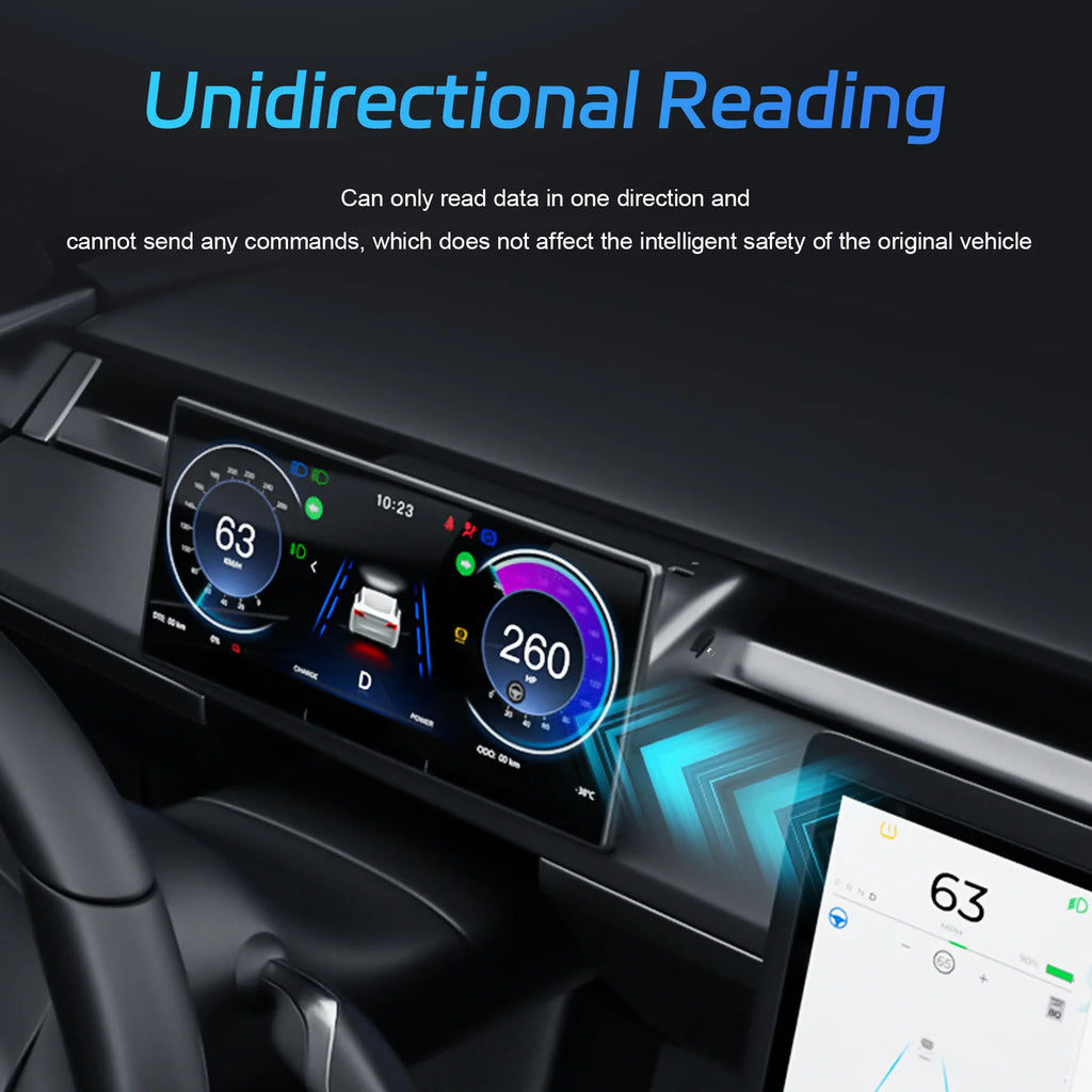Podofo 9” Head Up Display For Tesla Model 3/Y Tesla HUD Display Carplay Android Auto WIFI Bluetooth OTA Power Speed Update