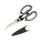 Stainless steel kitchen scissors with multi-functional chicken bone cutter are suitable for cooking, baking and meal preparation