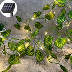 2/5/10M Solar Artificial Leaf Light String Outdoor Garden Light Wedding Party Decoration LED Fairy Lights Garland Decoration