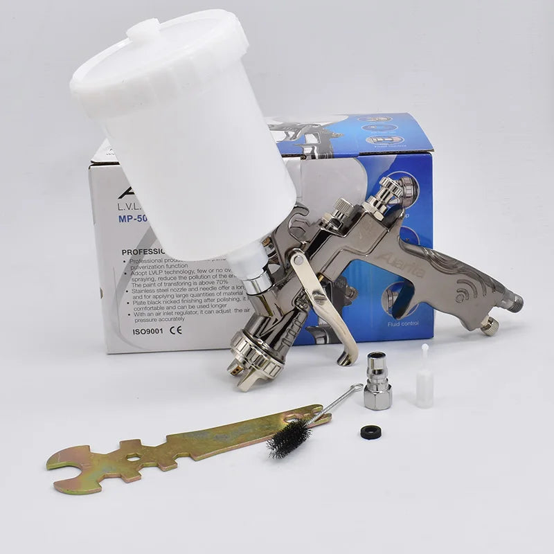 LVLP Car Spray Gun Auarita MP-500 Spray Paint Gun 1.3mm Nozzle Gravity Air Sprayer High Atomizing Auto Spray Tool Painting Kit