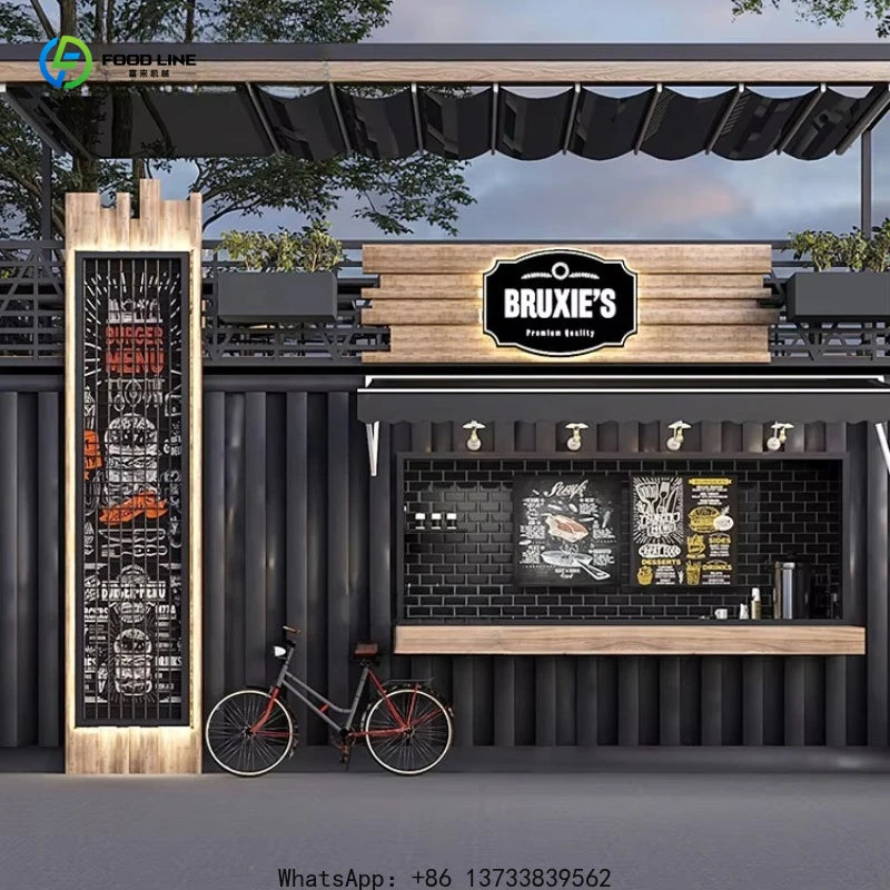 Customized Mobile Container Kitchen Restaurant Food Kiosk Container Frame Fast Food