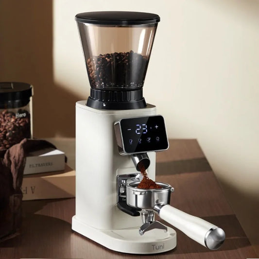 Professional Coffee Bean Grinder with 48 Levels of Grinding Home Use Fully Automatic Coffee Bean Grinder with Timed Grinding