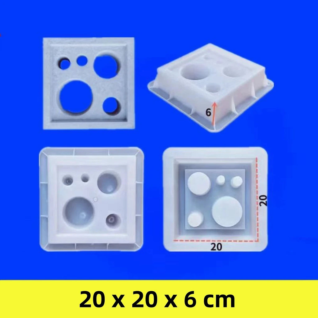 Cement Brick Mold Plastic Decorative Wall Window Mould Antique Garden Building Ornament Concrete Hollow Cement Brick Molding 1Pc