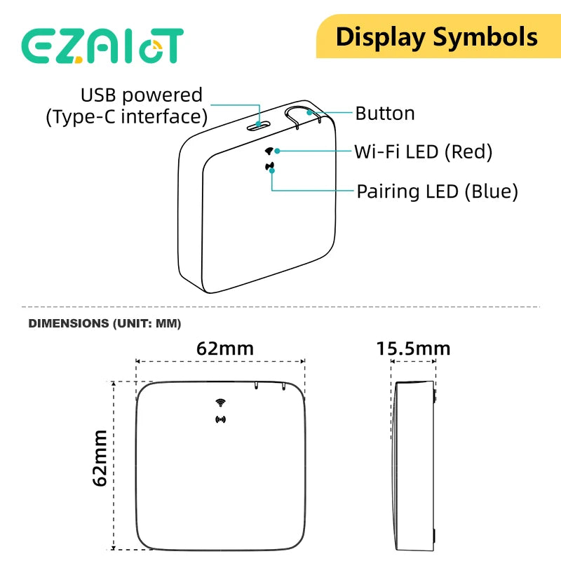 Tuya Smart Multi-Mode Gateway ZigBee Bluetooth Mesh Hub Smart Home Automation Wireless Bridge Via Smart Life APP Remote Control